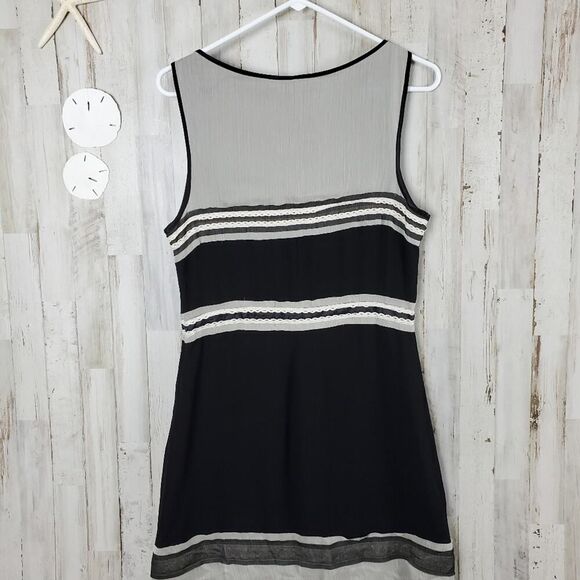 Sophie Max Sleeveless Shift Dress Black Size Large - Picture 2 of 10